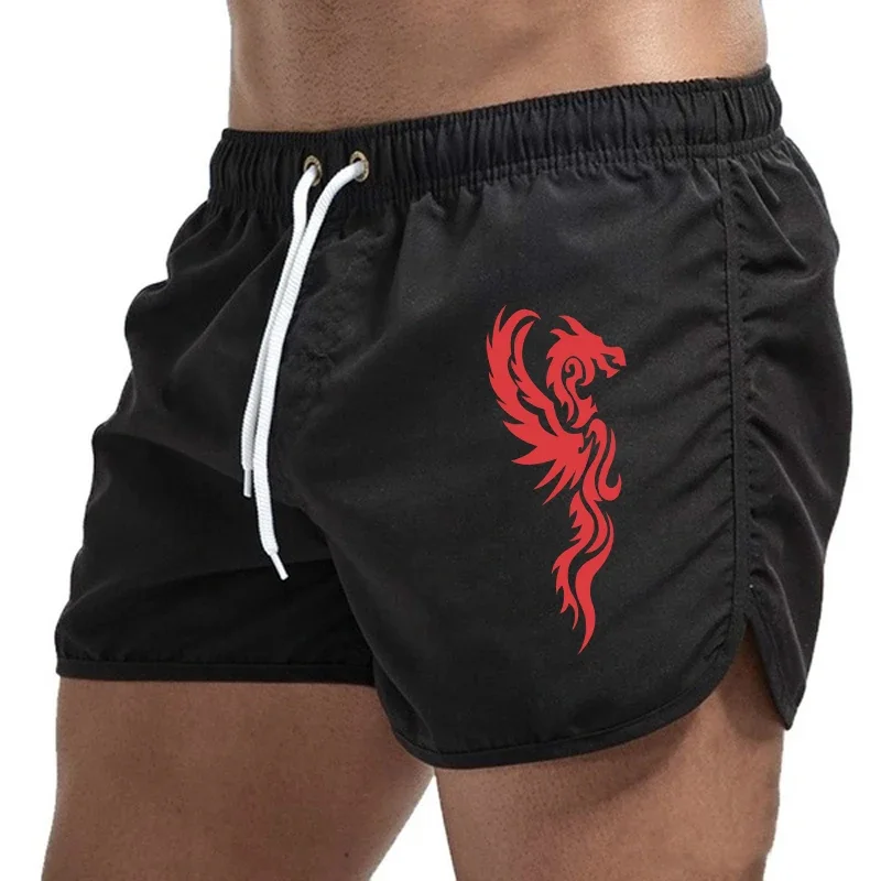 

2025 Hot Sale Mens Board Shorts Phoenix Design Printed Beach Shorts High Quality Male Summer Running Cycling Boxing Cool Shorts