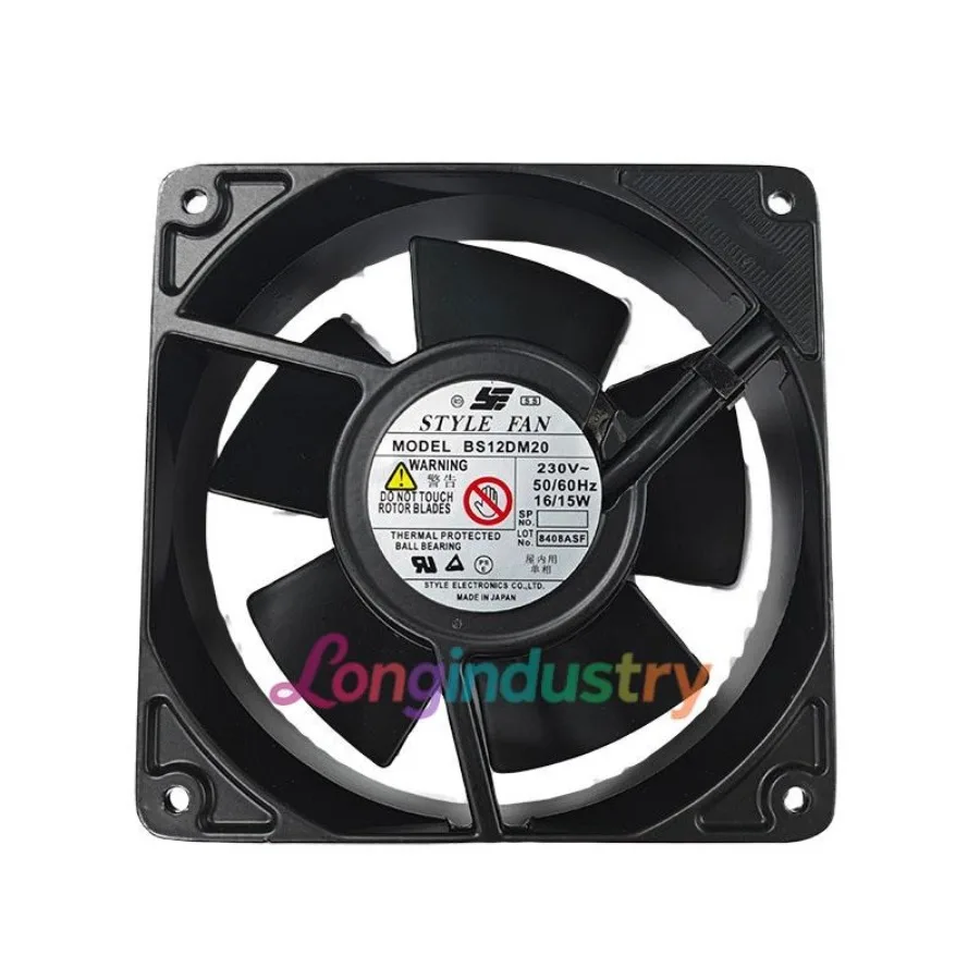 1 Pc. New BS12DM20 Cooling Fan 12038 230V 16/15W 12CM Plug-in Type