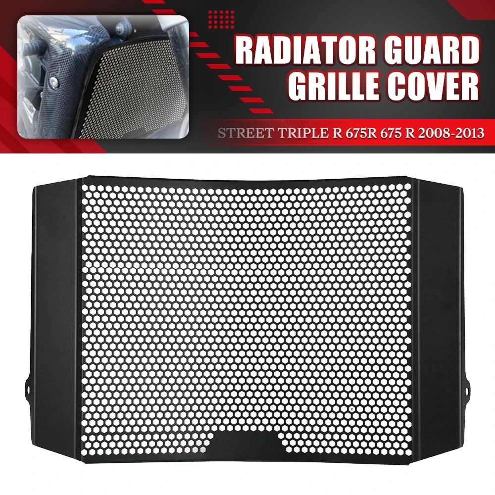 

Motorcycle Accessories High Quality Radiator Grille Guard Engine Cooler Cover protection Part FOR Street Triple R 675R 675 2013