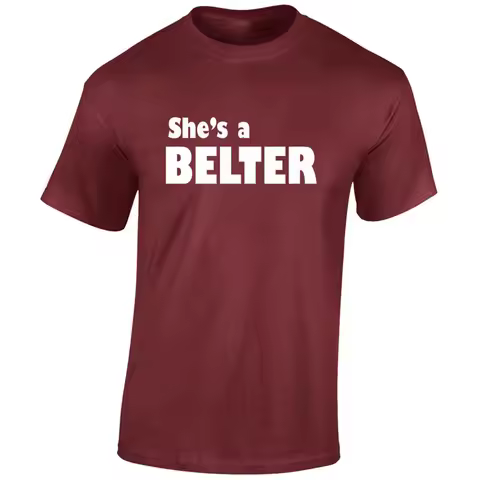 SHE S A BELTER MENS T SHIRT COOL MUSIC LYRICS SINGER SONG FUNNY DESIGN GIFT TOP