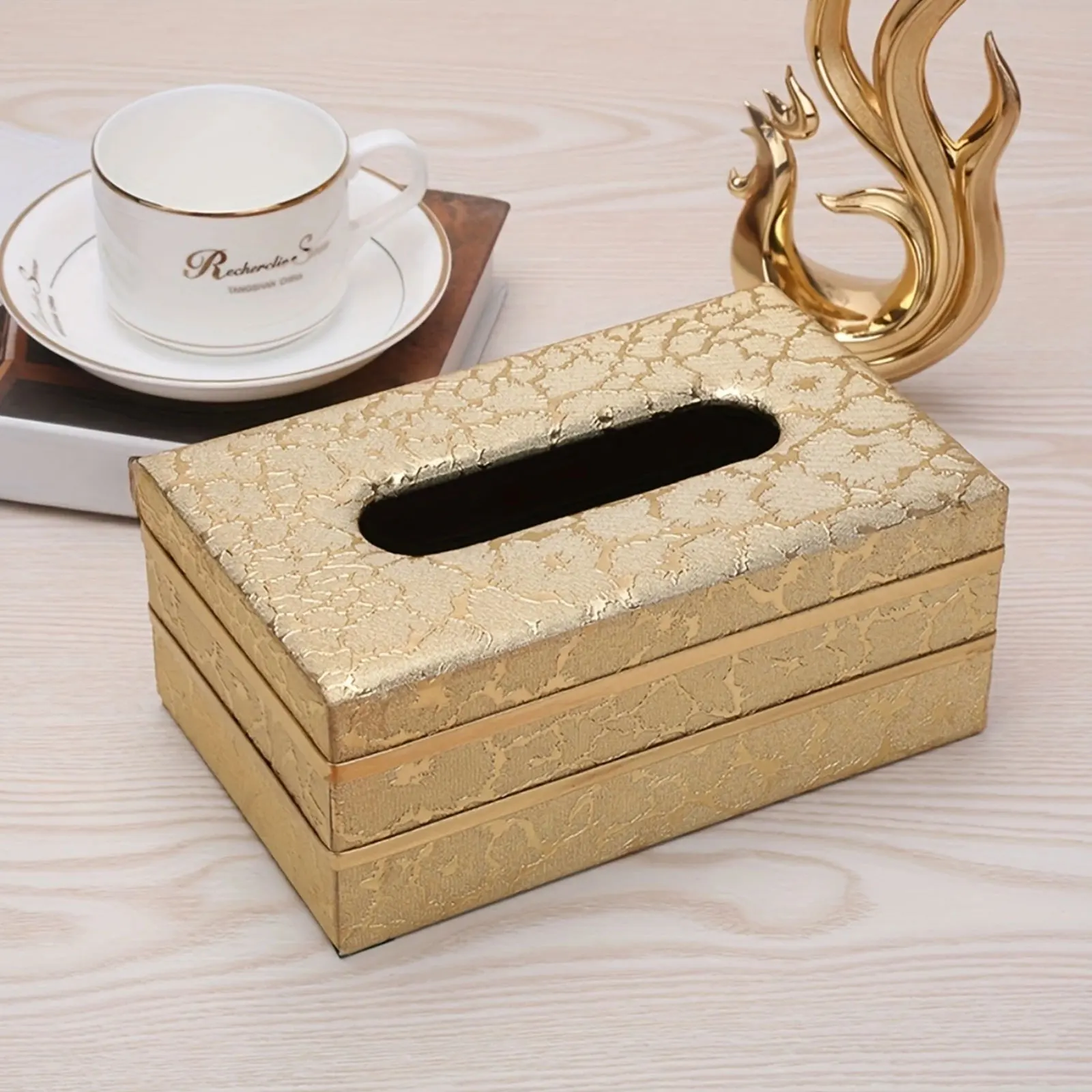 

European tissue box creative living room tea hotel restaurant paper pickup box Continental Cortical napkin tissue box