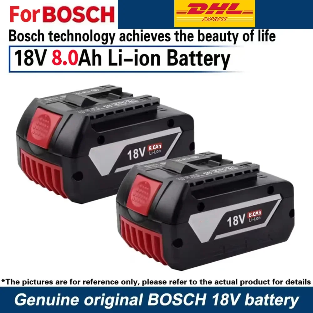 Für Bosch 18V Akku 18V und 6,0/8,0Ah Ersatzakku Drahtloses Profi-System BA BAT609 BAT618 GBA18V80 Werkzeugakku