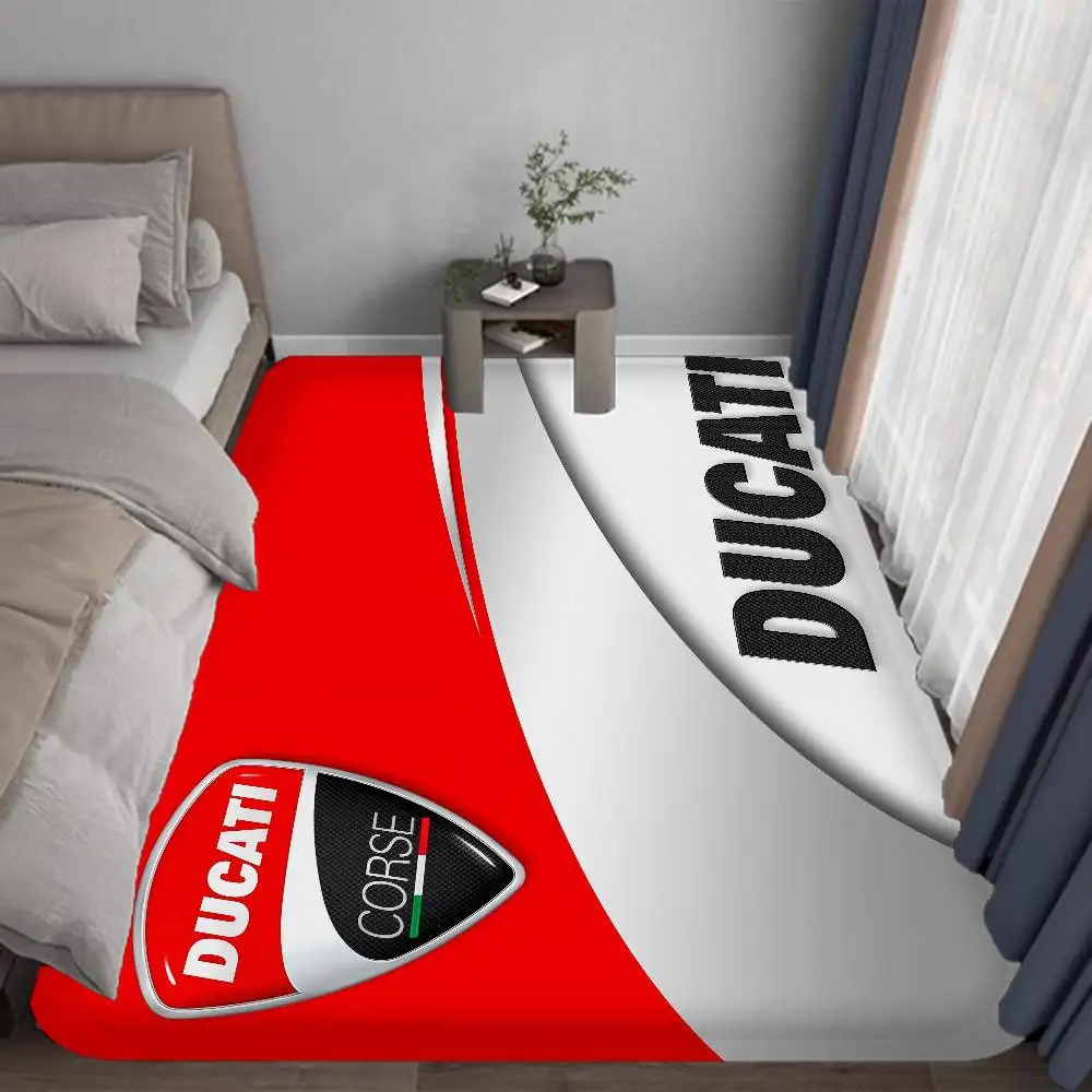 D-Ducati Motorcycle LOGO Floor Mat Rectangle Anti-slip Home Soft Badmat Front Door Indoor Outdoor Mat Welcome Doormat