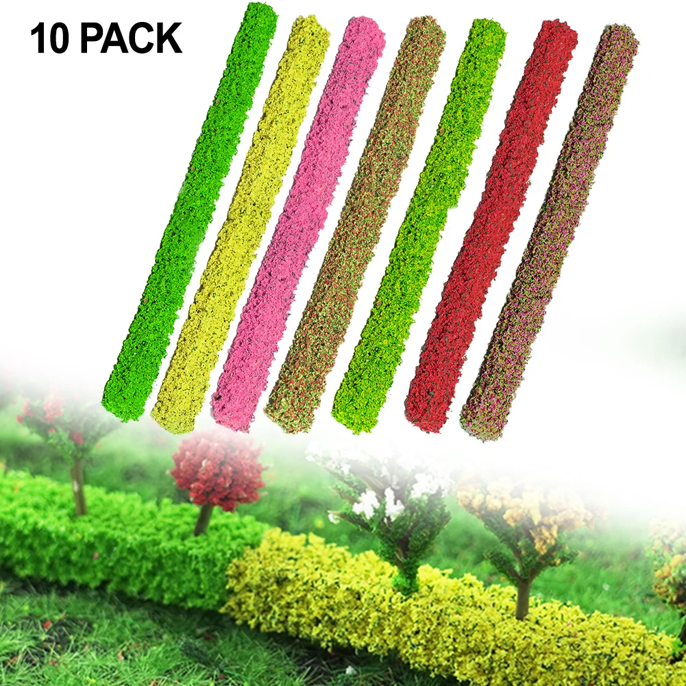 10pcs Miniature Flower Cluster Shrubs For Scenery Decoration Premium Sponge Landscape Ornaments For Dollhouse Table Railway view 3