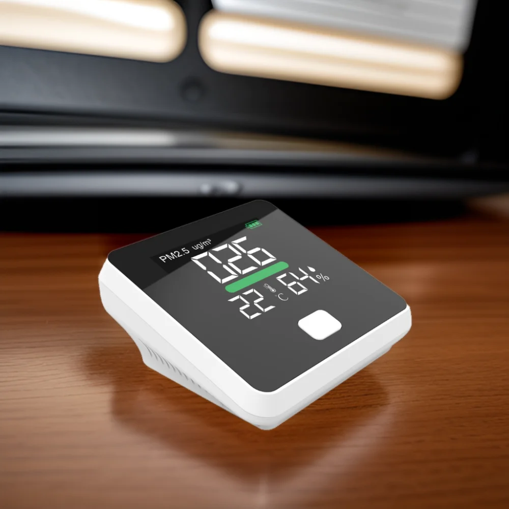 PM2.5 Detector Tester Digital Air Quality Sensor Monitor for Indoor Outdoor Particulate Matter for Household Industrial Use