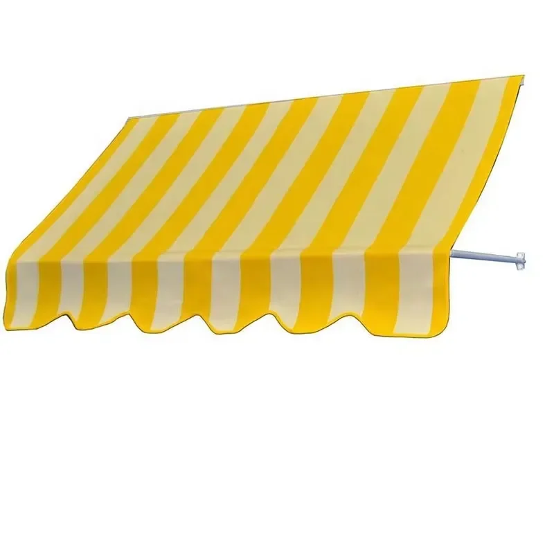 Electric Retractable Awning for Garden Patio Outdoor Sun Shade Canopy Telescopic Aluminum Frame Waterproof Manual or