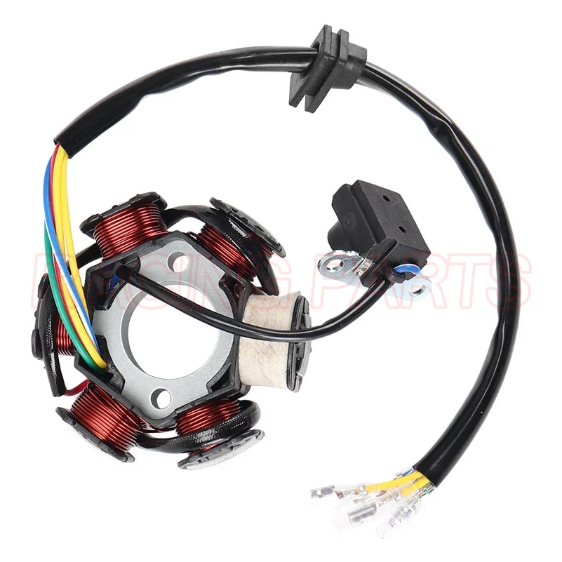 6-biegunowy 5-przewodowy półfalowy stojan magneto zapłonu dla Gy6 50cc 70cc 90cc 110cc 125cc ATV Quad Pocket Bike — zdjęcie 2