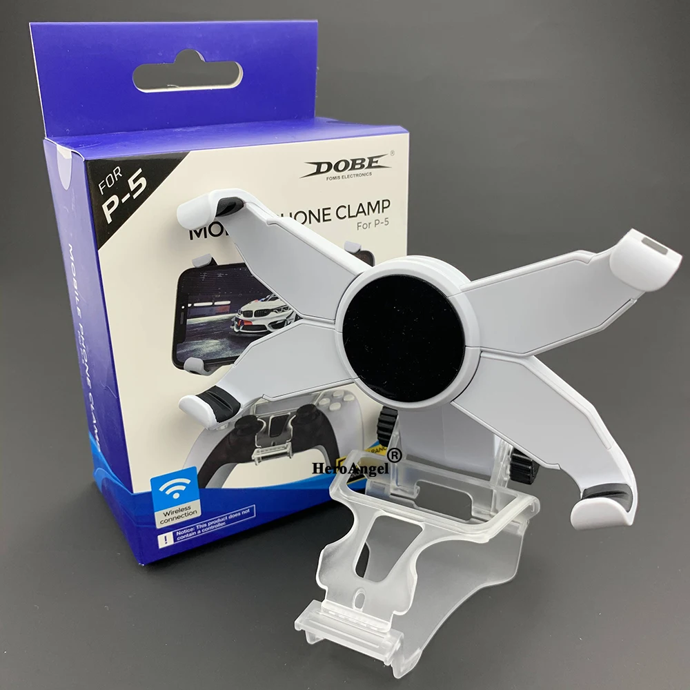 Suporte do telefone móvel para Playstation5, Gamepad Controller, Grip Mount, Clip Stand, leve transporte, Handset Rack, PS5