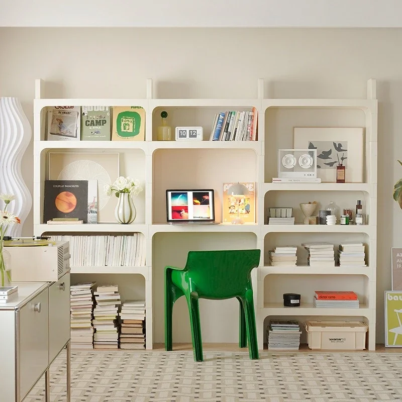 Medieval bookshelf Free combination bookcase Nordic Internet celebrity ins home multi-layer storage shelf Floor display shelf
