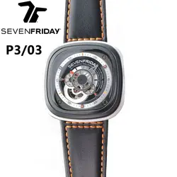 SEVENFRIDAY watch P series square large dial mechanical watch P1C/02 luxury brand fully automatic movement sevenfridays Fashion