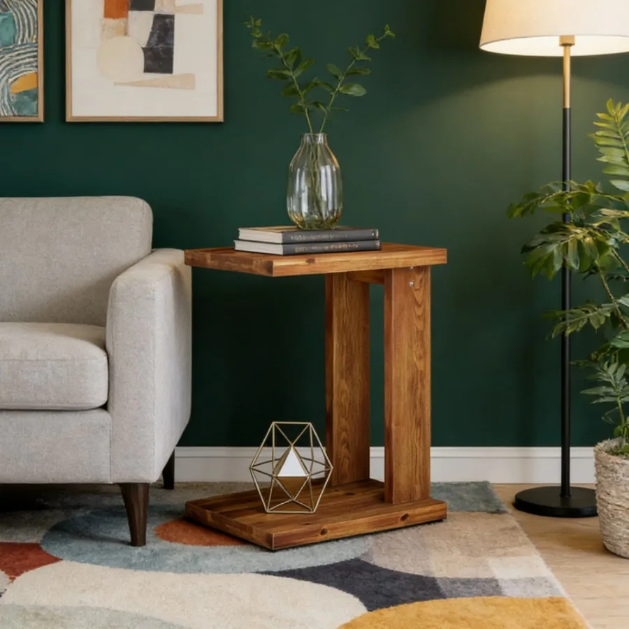 End Table, 2026 year Modern Minimalist Wooden End Table, Brand New 2026 Year Updated Design for Living Room Sofa Side Storage