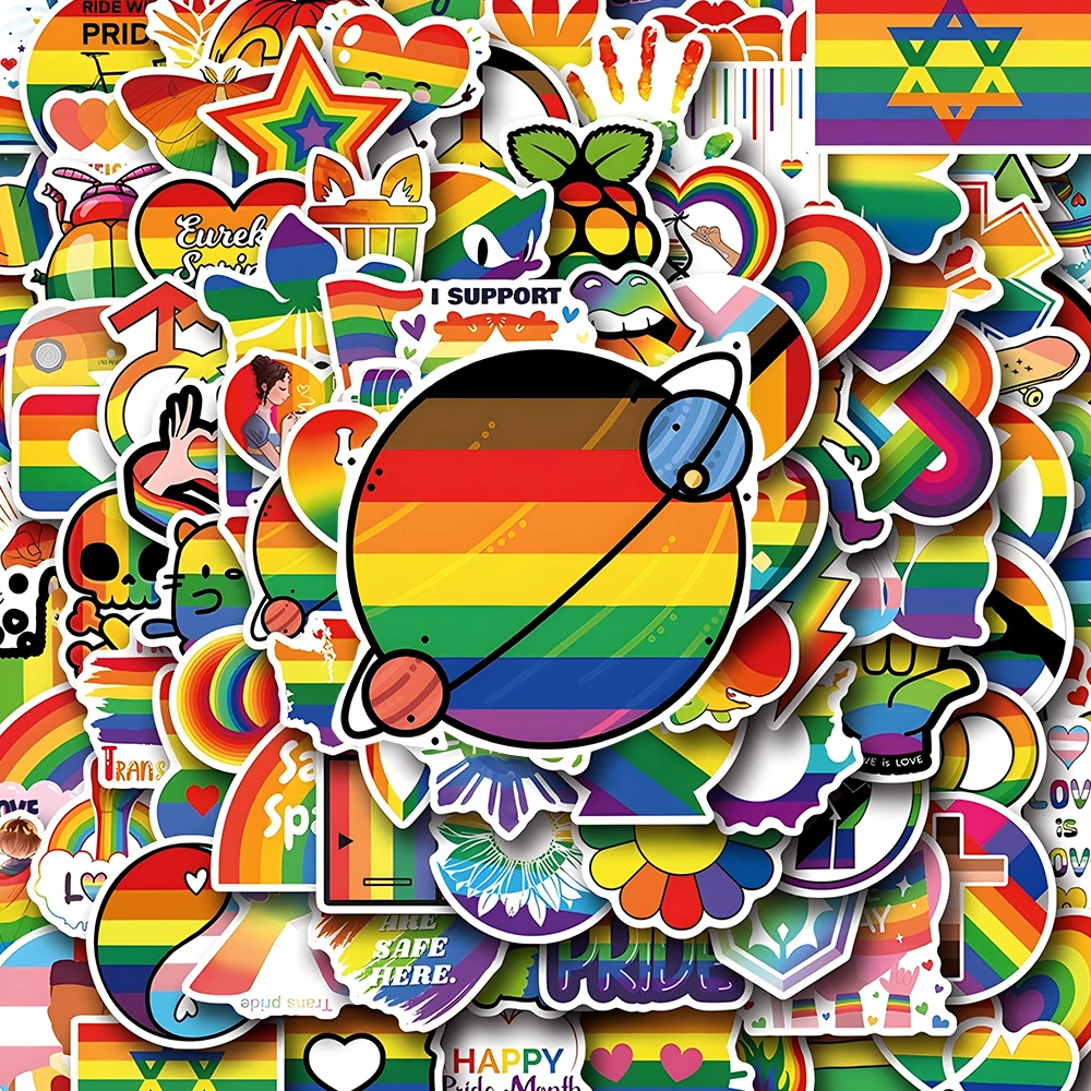 10/30/50/100 قطعة الكرتون قوس قزح فخر موكب ملصقات مضحك LGBT مثلي الجنس الكتابة على الجدران الشارات الأمتعة الهاتف الغيتار لاصقة تزيين لعبة