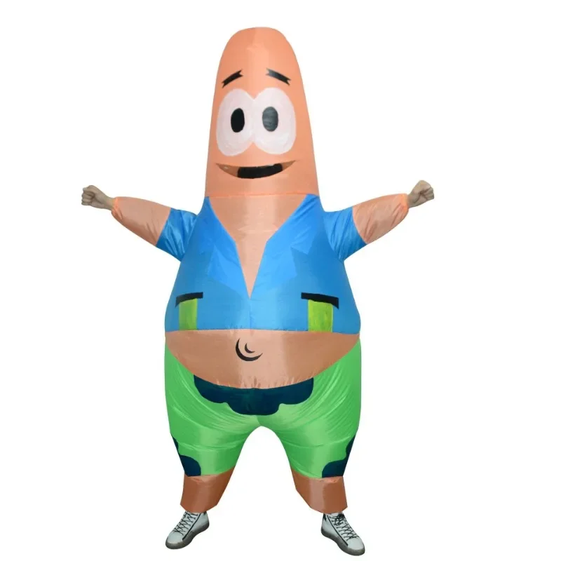 2024 Inflatable Patrick Star Cosplay Costume, Cute and Realistic Cartoon Dress Up Prop for Halloween Party