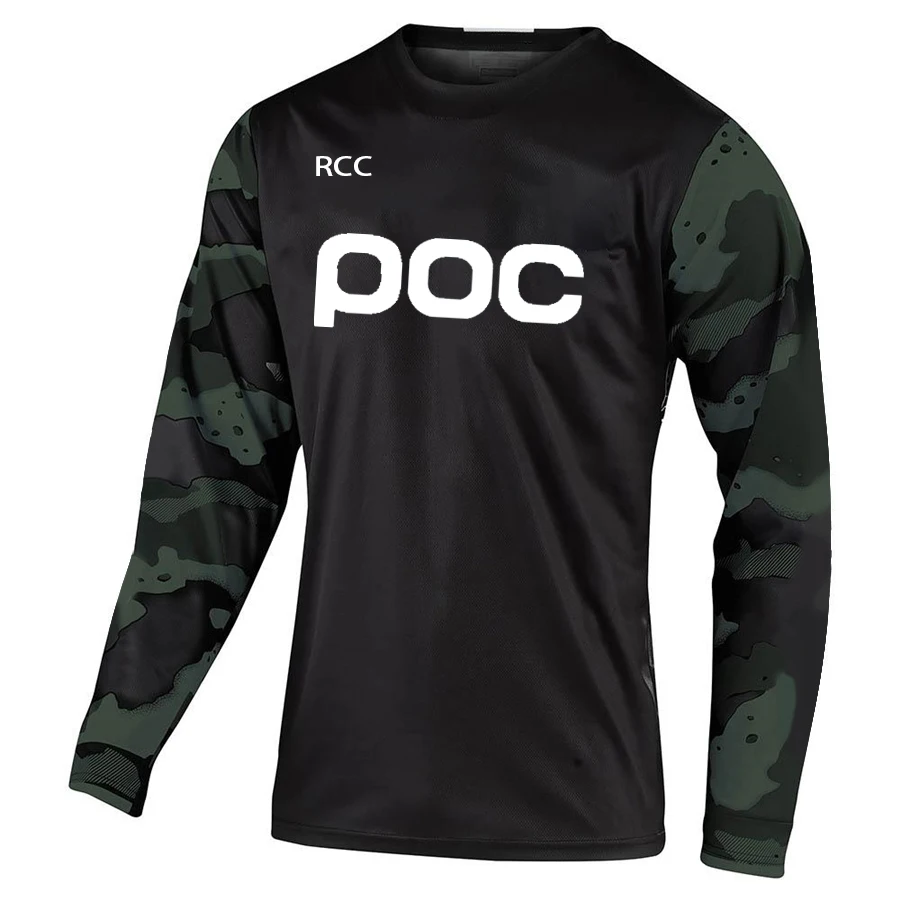 2024 Jersey MTB T-Shirt RCC POC  Downhill Mountain Bike Shirt Cross Enduro Camiseta Motocross Sportwear Clothing