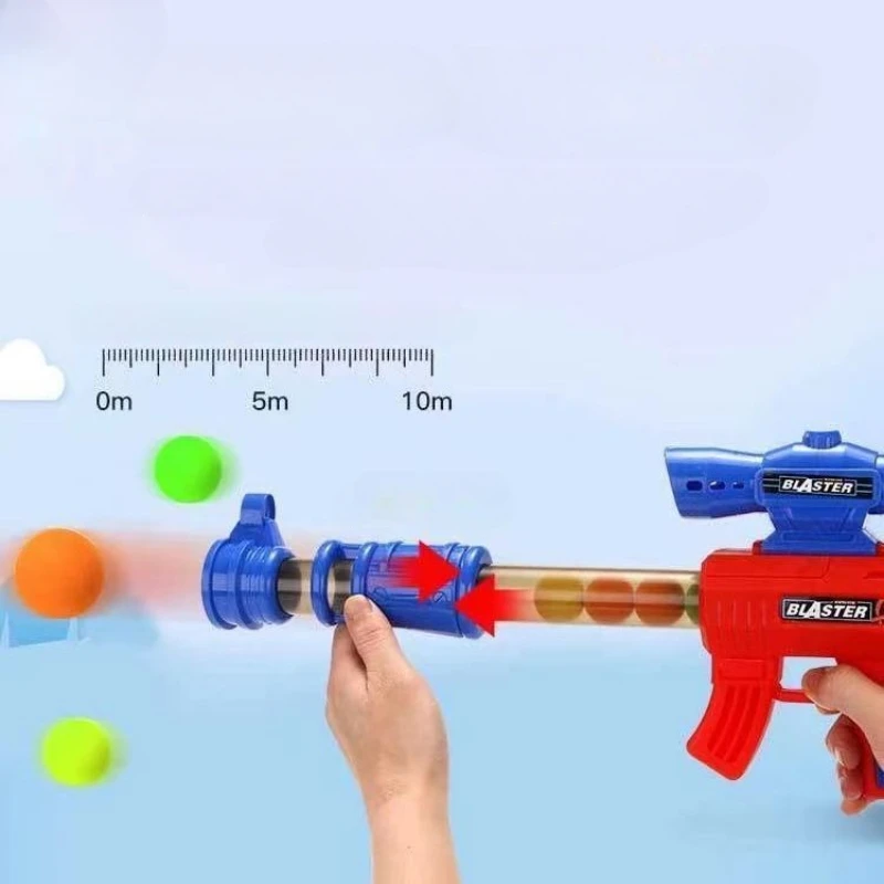 New Children Large Air Force Aerodynamic Soft Bullet Gun Air Compression Guns Pressure Pneumatic Firearm Manual Shooting Toy