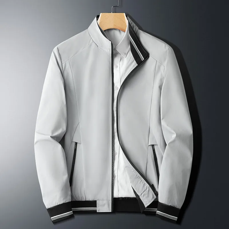 Casual Business Men's Jacket Solid Color Coat Men Korean Fashion Formal Social Jacket Luxury Office Dress Coat Spring Autumn 5XL