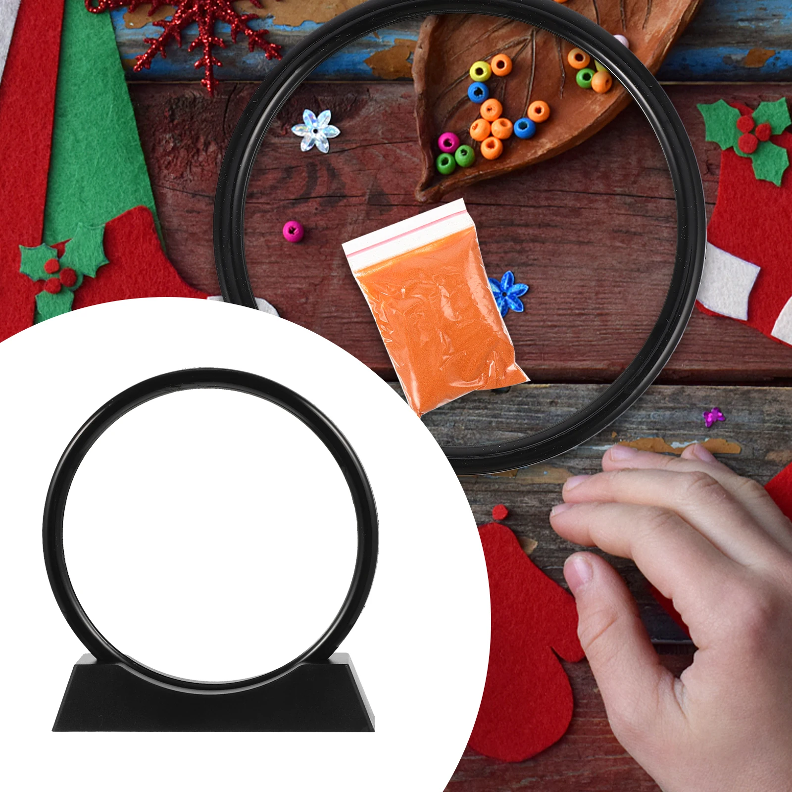 1 set 1 Set Diy Painting Kit 3D Landscape Decor Desktop Ornament For Office Home Quicksand Craft Material Flowing