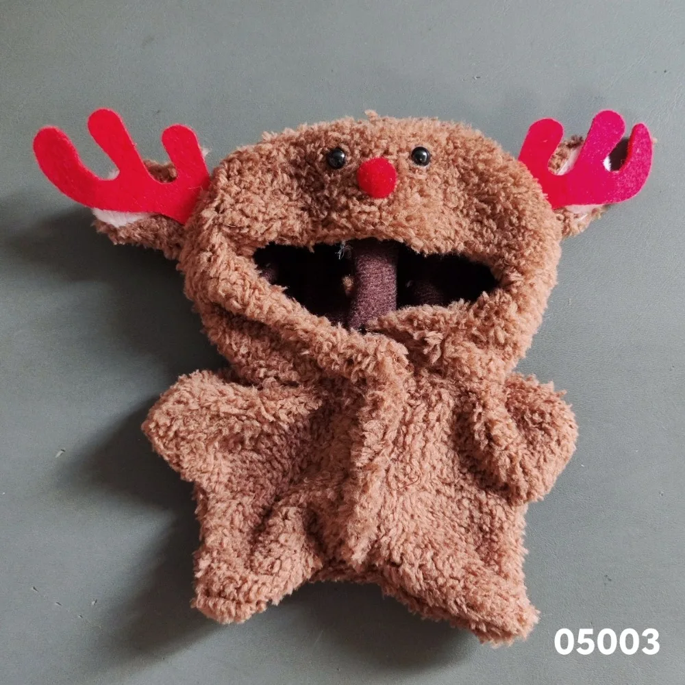 17 سنتيمتر ملابس دمية قطيفة صغيرة الزي اكسسوارات ل Labubu أيدول V1 V2 عيد الميلاد كوكي رجل سترة قبعة الملابس هدية السنة الجديدة #1