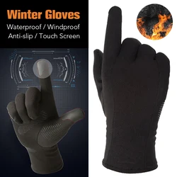 Guantes Térmicos de invierno para hombre y mujer, manoplas térmicas forradas de vellón, impermeables, resistentes al viento, para deportes, pantalla táctil, clima frío, ciclismo y conducción