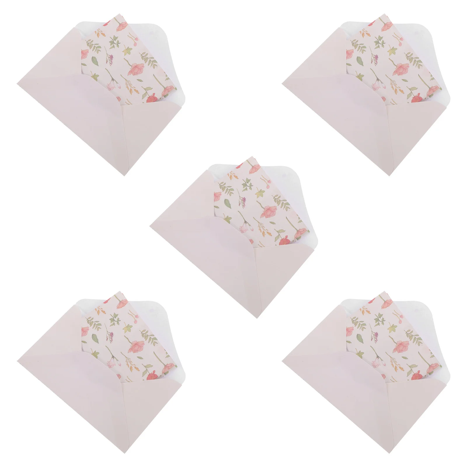 5Sets Flower Letter Writing Paper Envelope Set Chic Elegant Eco Friendly Stationery Paper Note Set Stylish Letters for Friends