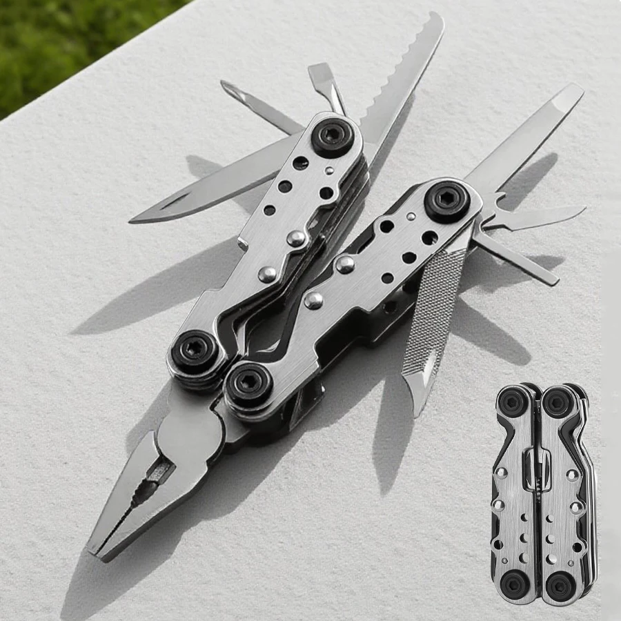 

Portable EDC Knife Stainless Steel Pliers Mini Multitool Folding Multi Knife Hand Tools EDC Camping Outdoor Tactical Knife