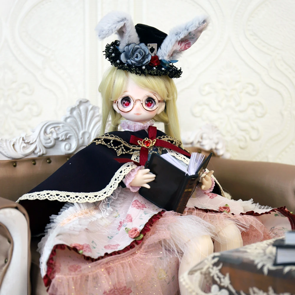 

DBS 1/4 BJD 45cm doll joint body Cute school style with clothes dress, wig, make-up face for girl gift，ICY