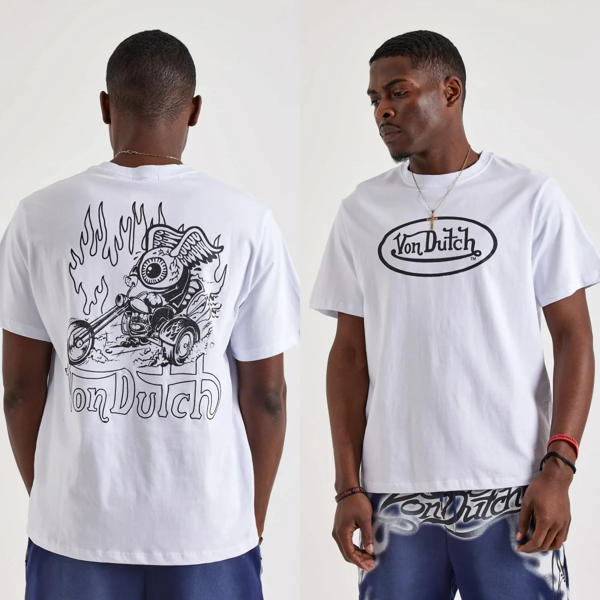 Moto Flying Eye Von Motorcycle Street Trend Brand T-shirt Cotton Graphic Tee Men Women Summer Streetwear