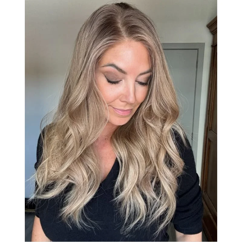 

Synthetic Lace Front Wig Wave Short Body Wave Soft Natural Wig Blonde Brown Wig Free Part Dark Short Root Natural Loose Wave Wig