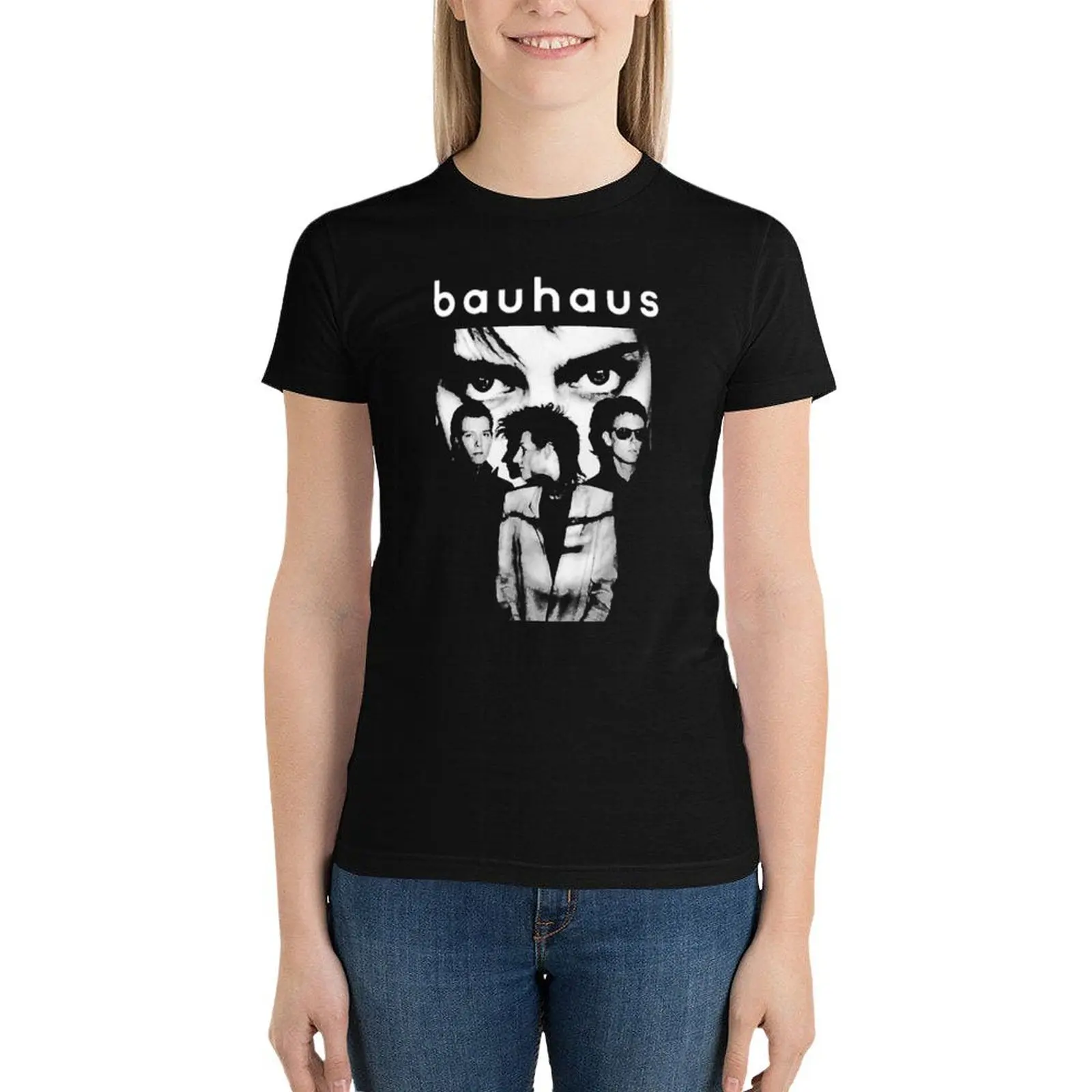 Bauhaus camiseta estética para mujer, camisetas de anime hippie para mujer