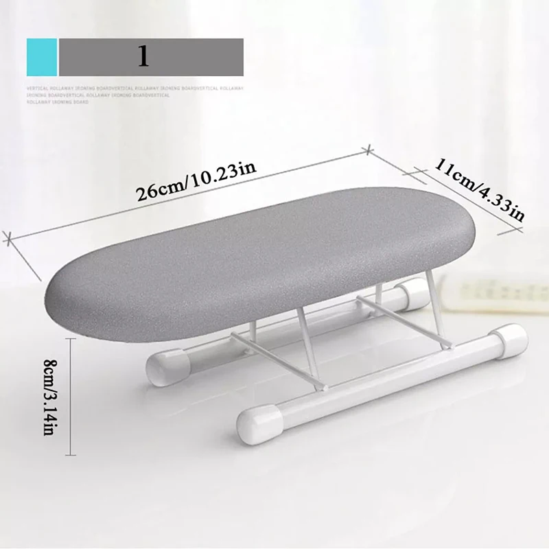 Portable Mini Ironing Board Rack for Clothes Sleeves and Shirts Small Size Easy to Store and Carry Lncluding Bracket
