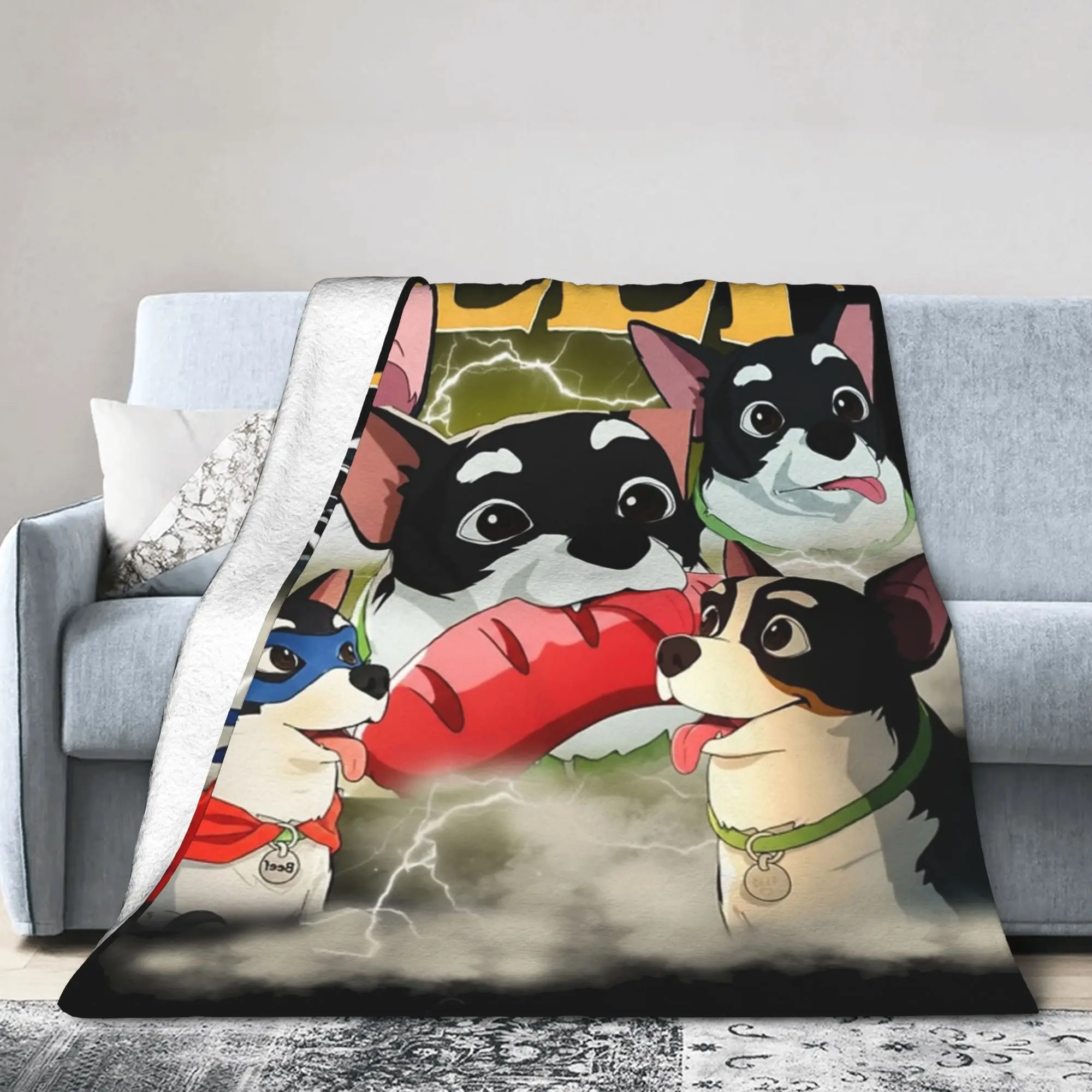 إرسال لعبة بطانية دافئة لينة مضحك أفخم الفراش يلقي للأطفال غرفة المعيشة الفانيلا المفرش غطاء السرير