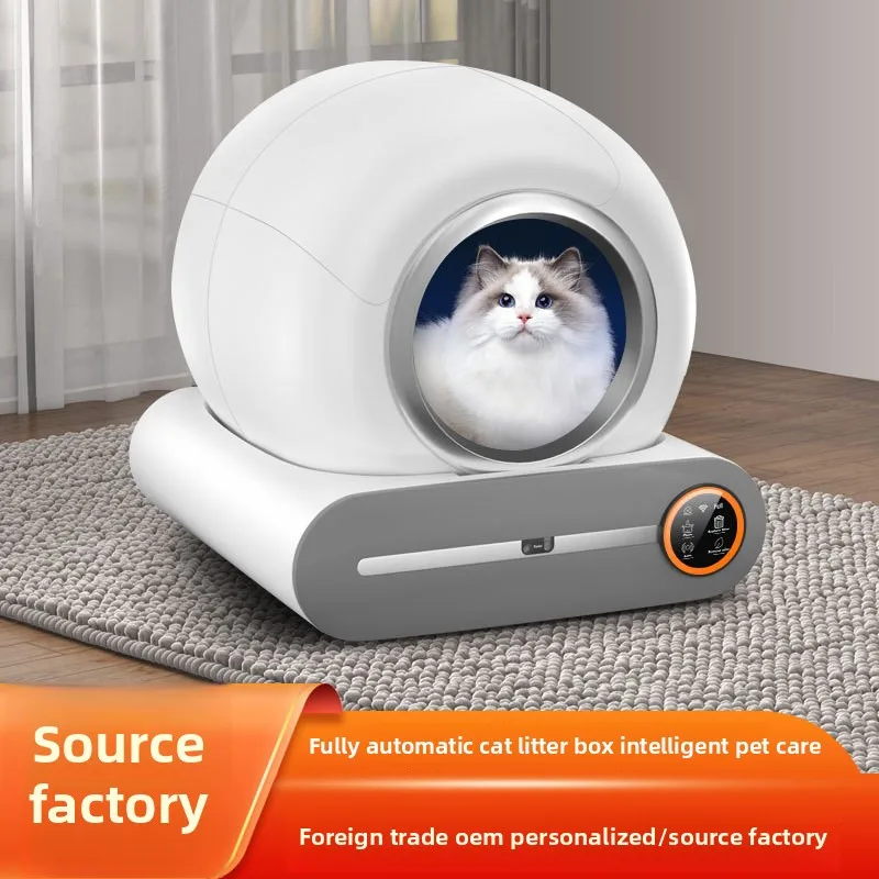 

Smart Self-Cleaning Cat Litter Box Fully Automatic, Enclosed Odor-Control Litter Tray for Large Cats, Quiet Electric Cleaning