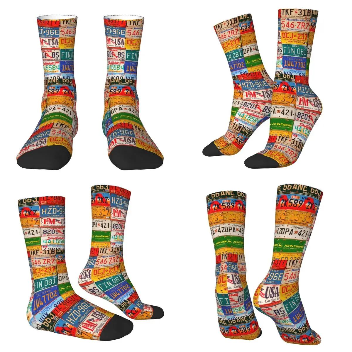 

Ретро-носковые гольфы с номерными знаками в стиле Харадзюку, супермягкие, на все сезоны, унисекс, подарки на День святого Валентина