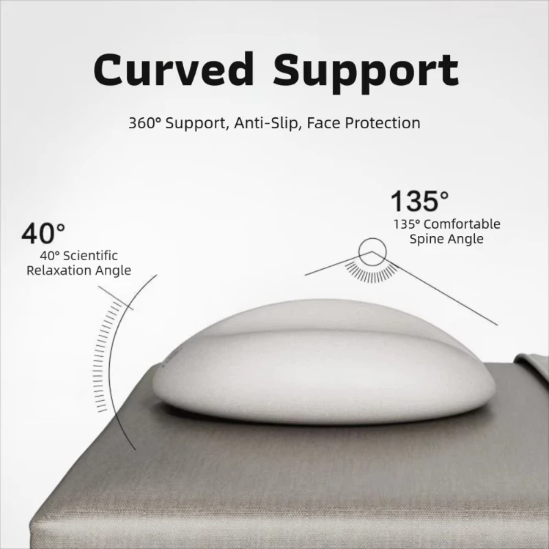 U-shaped Face Pillow Ergonomic Slow Rebound Memory Foam Breathable Comfortable Washable Cover Home Office Nap Prone Pillow