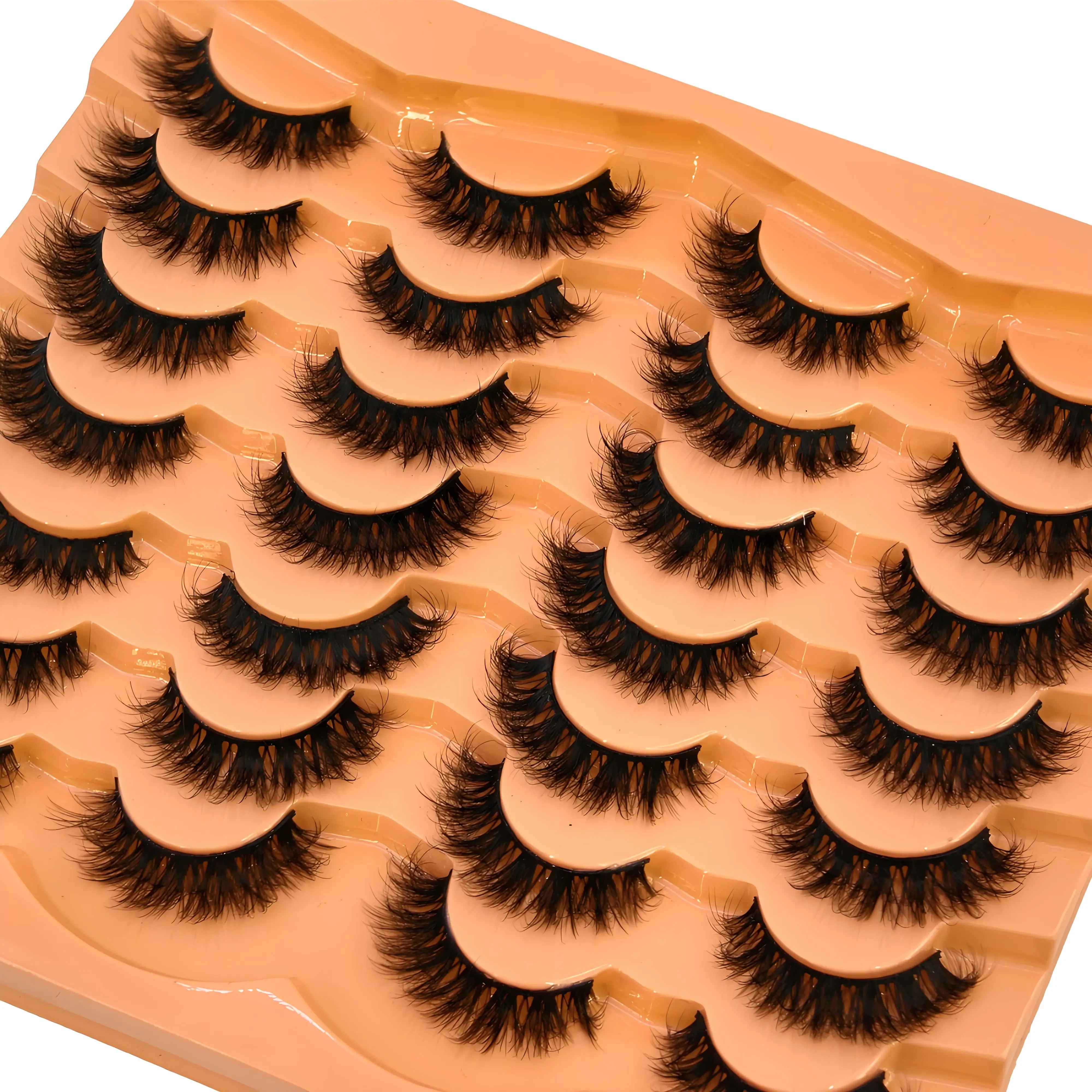

New 14Pairs Natural False Eyelashes Fake Lashes Long 3D Mink Fluffy Eyelashes Makeup Extension Eyelash Mink Eyelashes Beauty