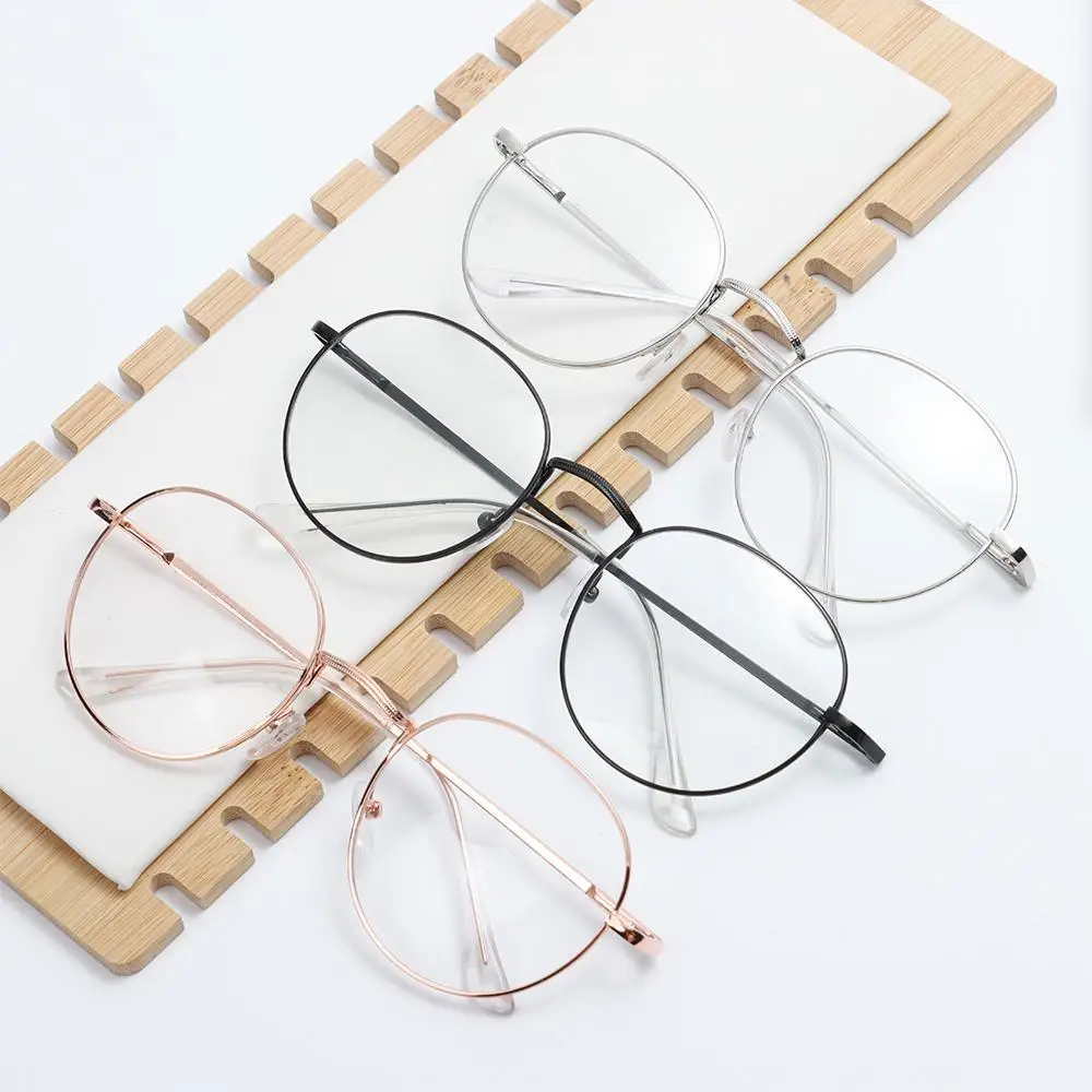 النساء الرجال المعادن المتضخم العناية بالرؤية النظارات المستديرة النظارات إطار النظارات البصرية