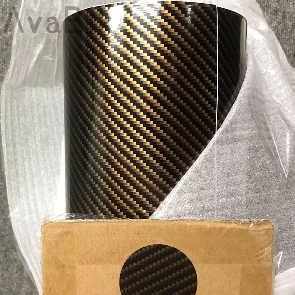 

Кованая пленка из углеродного волокна, 2D глянцевое золото, автомобильные наклейки, виниловая пленка «сделай сам», водостойкая наклейка для внутренней отделки автомобиля, внешние аксессуары