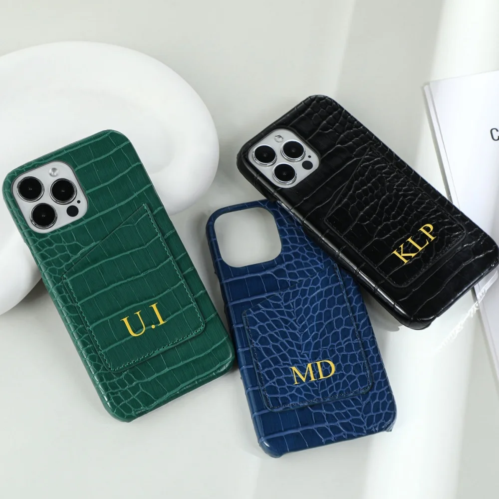 شخصية تقليد التمساح الملمس الجلود مخصصة اسم الحال بالنسبة آيفون 11 12 13 14 15 16 برو ماكس لتقوم بها بنفسك غطاء الأحرف الأولى