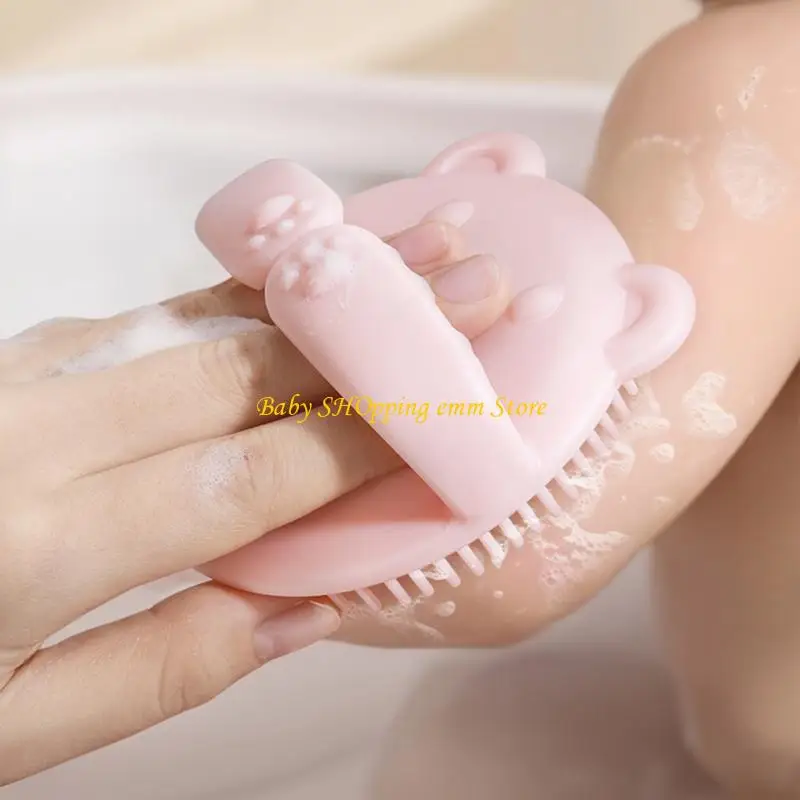 

23GD Soft Silicone Infant Hair Brush Gentle Exfoliating Tool for Delicate Scalp Care
