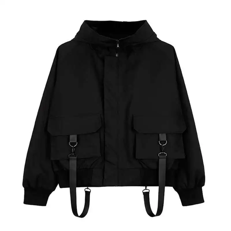 Spring And Autumn Dark Style Gothick Brand Cargo Jacket For Men, Loose High Street Hoodie, Drifting Jacket, Flying