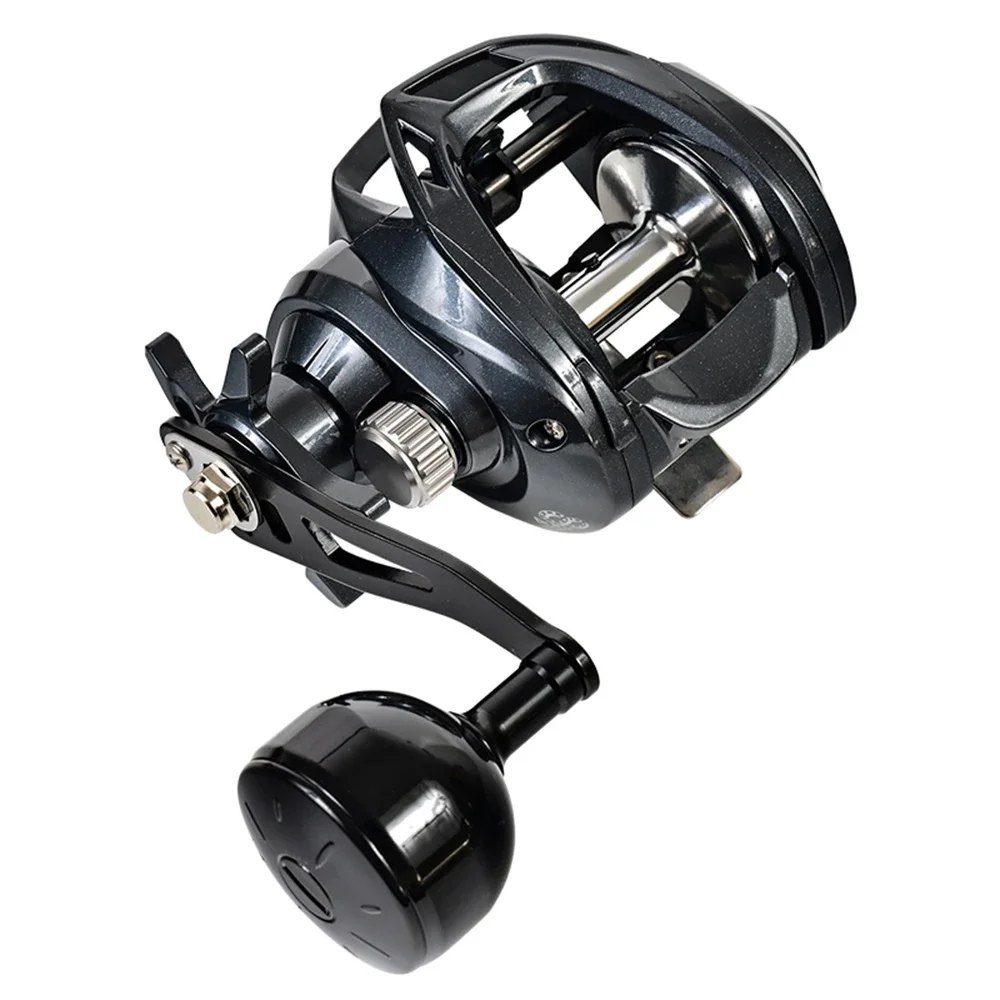 Imagem -02 - Longo Casting Teardrop Baitcasting Reel Corpo Largo 15kg 5.3:1 Linha Anti-fry Linha de Metal Copa Roda de Pesca