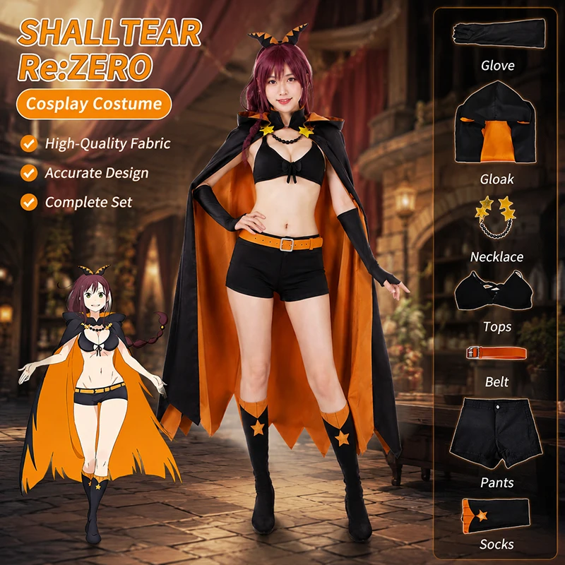 Disfraz de Shaula para Cosplay, Anime Re:Life in a different world from zero, uniformes de Cosplay, juego de rol, convención, Halloween, Navidad