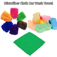 5pcs Microfiber Cloth Car Wash Towel Motorcycle Car Drying Towel Wash Auto Detailing Cloth Cleaning Tools 30x30cm Car Cleaning