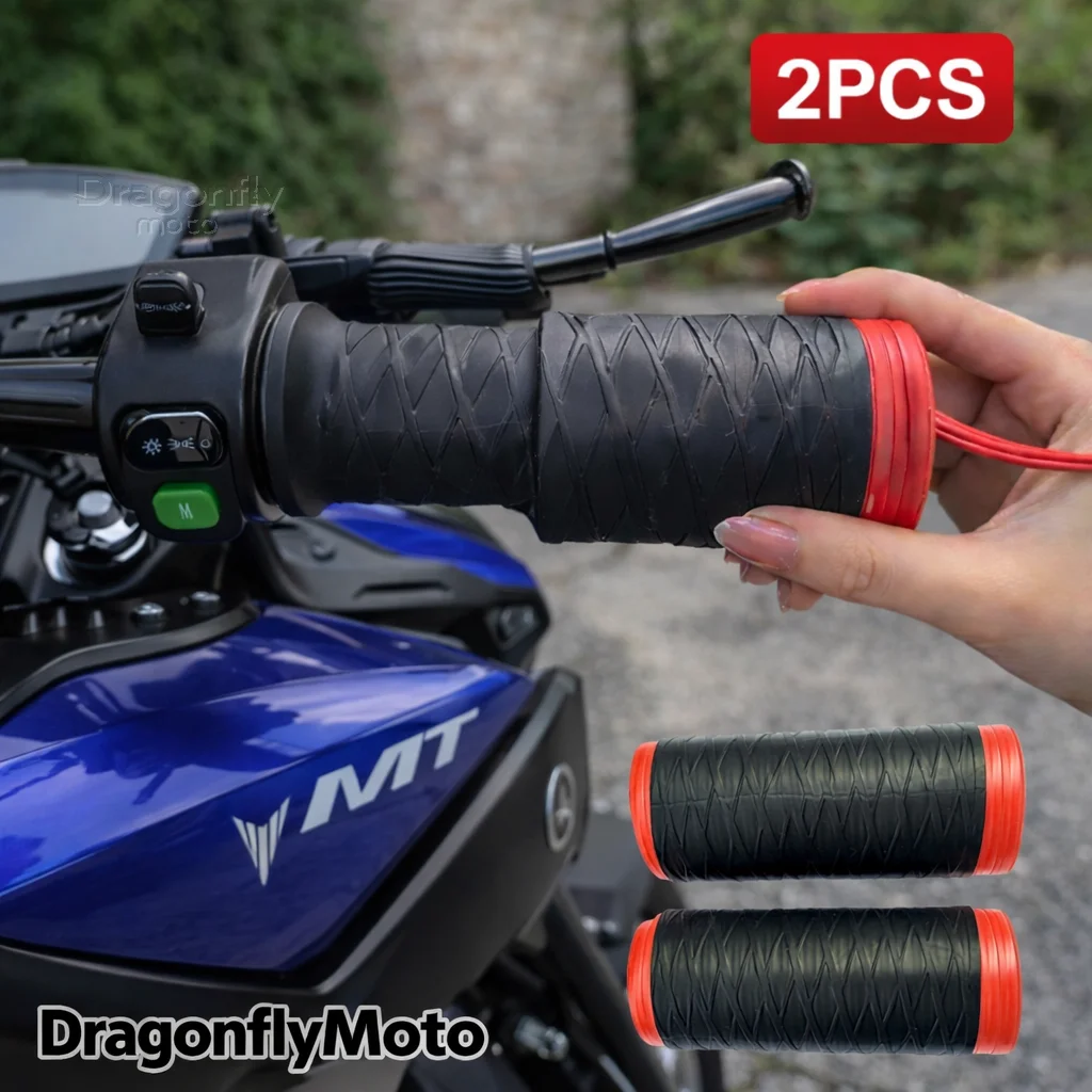 

Силиконовые накладки на руль мотоцикла для Yamaha R1 R3 R25 Mt-09 Mt07 Fazer Fz6 Xj6 R15 Rxv YBR125, самозатягивающиеся, нескользящие