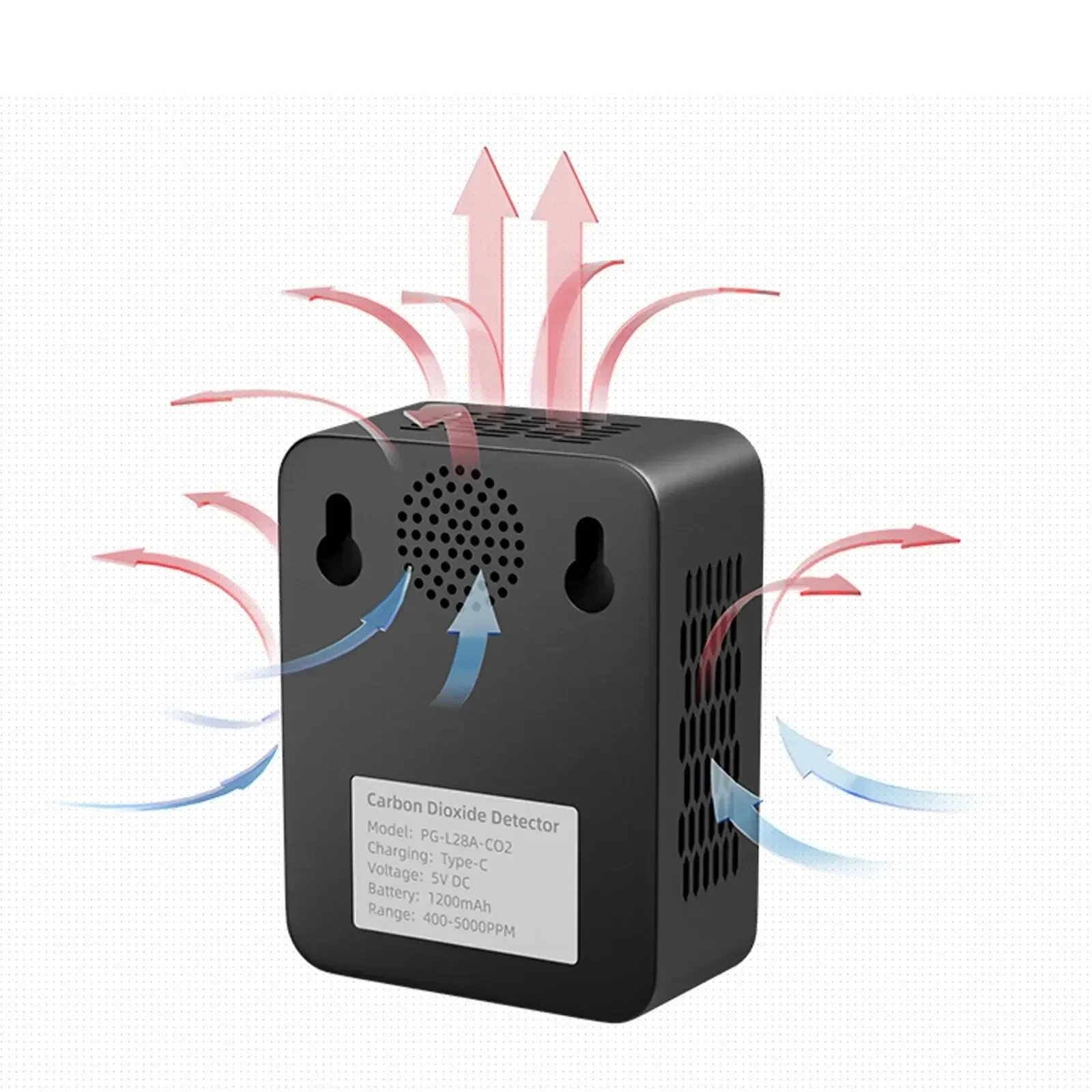 3 In 1 LCD CO2 Meter Air Quality Temperature Carbon Dioxide Detector Automatic Calibration 400-5000PPM PPM Air Quality Monitor