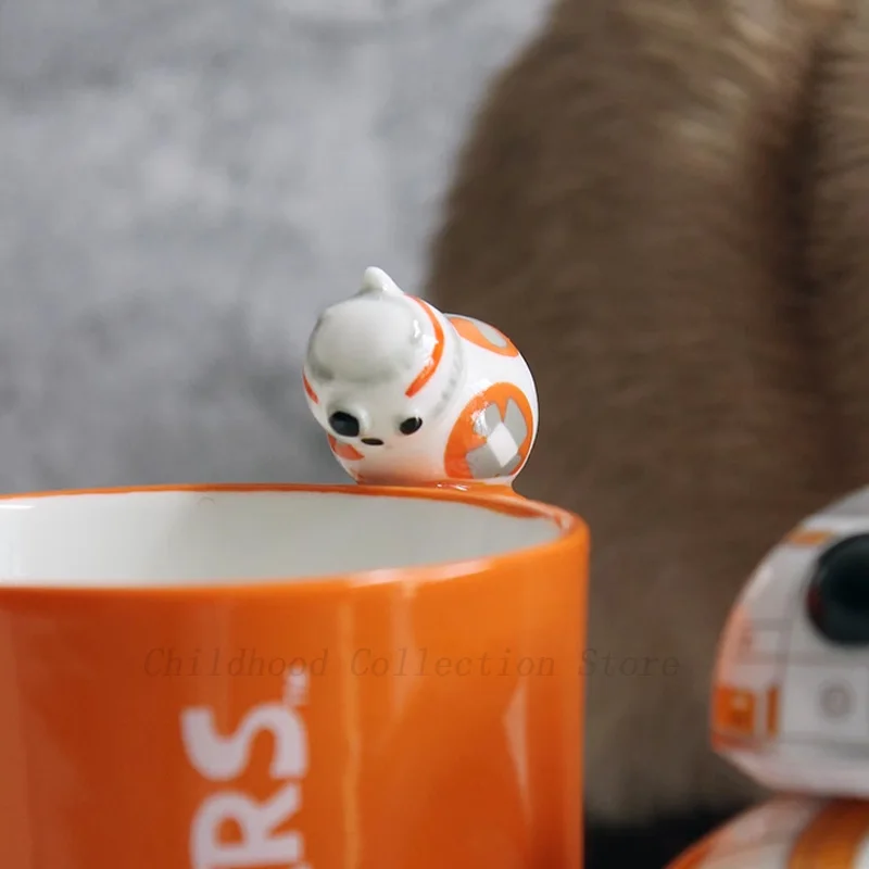 Disney Starwars C-3PO BB-8 Robot Action Figure Toys Cute Anime Ceramic Cup Figures Dolls Toys Model Christmas Gift For Children