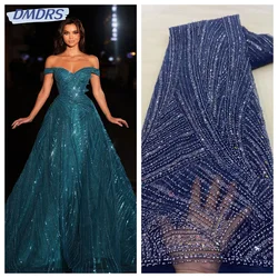 Luxurious Beaded Evening Dress 2024 Charming Off the Shoulder Prom Gown 2024 Real Fabric Tulle Sequined Gowns Vestidos De Novia