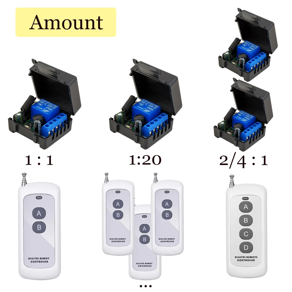 433Mhz Wireless Remote Control Switch DC 5V 12V 24V 30V 1CH rf Relay Receiver and 300M Transmitter For Electromagnetic lock Door