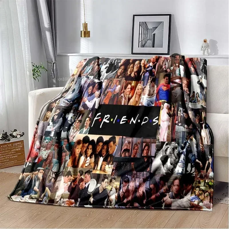 

Friends Classic TV Series Blanket Character Pattern Collection Flannel Blanket Soft Bedspread Sofa Warming Cover Christmas Gift