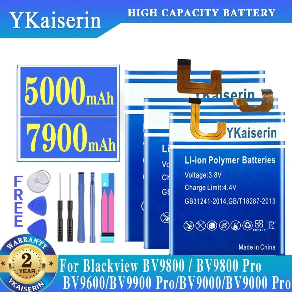 YKaiserin Battery for Blackview BV9800/BV9800 BV9900 BV9000 Pro BV9600 Batteries DK014 626479P Track NO